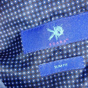 NAVY 100% WOOL 48R EGARA SLIM FIT TWO BUTTON PROM